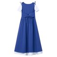 thumbnail image 4 of YiZYiF Robe Vintage Médiévale Renaissance à Manches Courtes pour Filles Enfants Halloween Festival Jeu de Rôle Fête Robes de Bal Bleu 14, 4 of 5