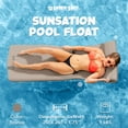 thumbnail image 2 of 70” Smooth Bronze Color Sunsation Floating Swimming Pool Mattress Lounger, 2 of 11