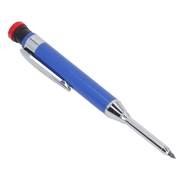 Mechanical Carpenter Pencil Kit, Metal Mechanical Carpenter Pencil Set Heavy Duty For Glass For Paper Blue