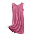 thumbnail image 2 of Elvqul Chemises de Nuit Sans Manches Pyjamas Dames Robe en Coton Doux Uni Pyjama pour Femmes Grande Taille, 2 of 5