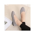 thumbnail image 4 of MAWCLOS Chaussures Décontractées pour Femmes Chaussures de Marche Confort à Enfiler Ballerines Mode Bout Carré Ballerine de Soirée Gris 7, 4 of 9