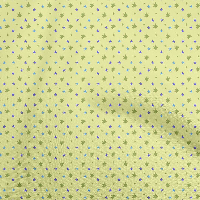 oneOone Velvet Yellow Fabric Stars Sewing Craft Projects Fabric Prints By Yard 58 Inch Wide