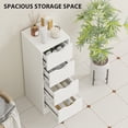 thumbnail image 4 of HOMCOM Armoire de Salle de Bain à 4 Tiroirs, Armoire de Rangement Étroite, Blanc, 4 of 8