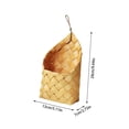 thumbnail image 2 of Hand-Woven Rattan Wall Mounted Organizer and Decorative Planter Vase for Stylish Home Storage Solutions, 2 of 4