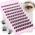 thumbnail image 2 of HSHDLDF Wispy Lash Extension Clusters DIY Eyelash Extensions 100Pcs Natural Lashes Clusters 8-16mm Fluffy Individual Lashes Cluster DIY at Home ALICROWN Cluster Lashes Set, 2 of 7