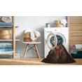 thumbnail image 2 of Ahgly Tapis Rond Lavable en Machine Intérieur Transitionnel Marron Sienne, 3 Pieds Rond, 2 of 7