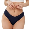 thumbnail image 3 of Penkiiy String pour Femme Mode Aguichant Sans Traces Transparent Taille Basse Culotte String m Noir, 3 of 4