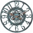 thumbnail image 1 of Horloge Murale Extérieure 12 Pouces Étanche Quartz à Piles Rétro Ronde pour Maison Cuisine Salon - Non Silencieuse (Turquoise), 1 of 5
