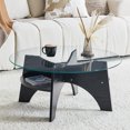 thumbnail image 3 of table Basse Ovale en Verre Trempé, Noire, 3 of 19