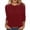 #212-Wine, variant on Pincandy Womens Sweaters Fall Fashion 3/4 Length Sleeve Tops Crew Neck Button Shirts Casual Pullover Cute Winter Clothes