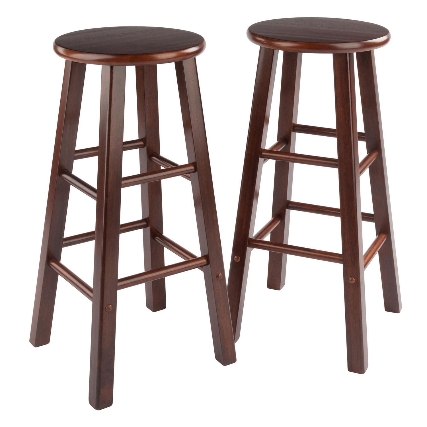 Element 2-Pc Bar Stool Set Walnut