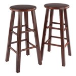 Element 2-Pc Bar Stool Set Walnut