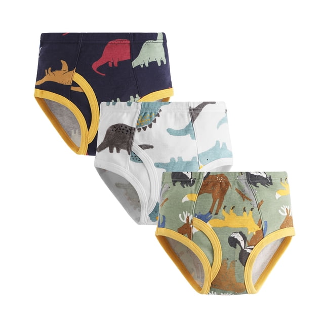 MIASHUI Boys Underwear Kids Cartoon Print Cotton Briefs Underpants 3 Pack,130