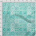 thumbnail image 4 of oneOone Velvet Turquoise Green Fabric Floral Sewing Material Print Fabric By The Yard 58 Inch Wide, 4 of 5