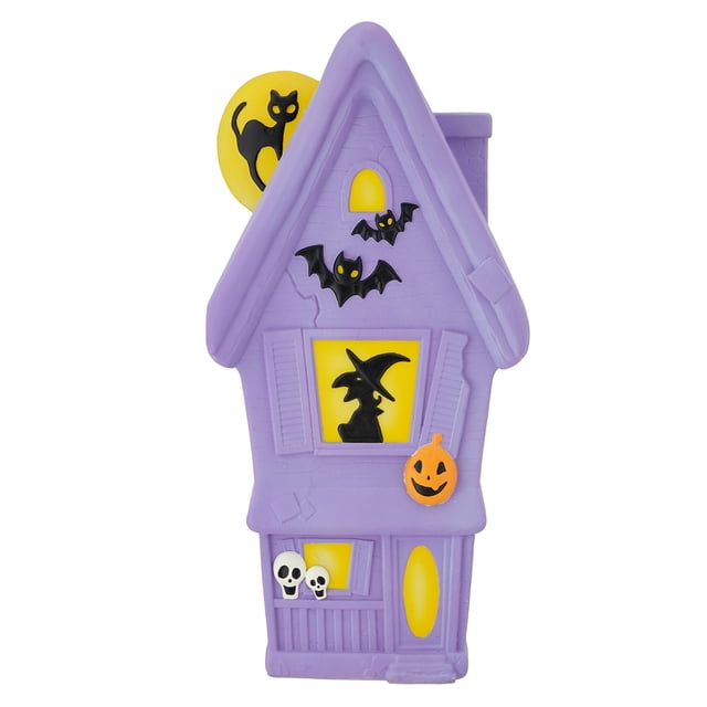 24in haunted purple house With C7 LED,Halloween decoration,by way to celebrate
