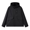 thumbnail image 1 of Birdeem Mens Stitching Drawstring Hooded Slim Fashion Jacket Coat Outwear, 1 of 4