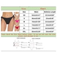 thumbnail image 2 of Bas de Maillot de Bain Femme Imprimé Taille Basse Bas de Bikini Brésilien Tenue de Plage avec Lien Latéral Design String Bas de Maillot à Imprimé Rayé Italien, 2 of 5