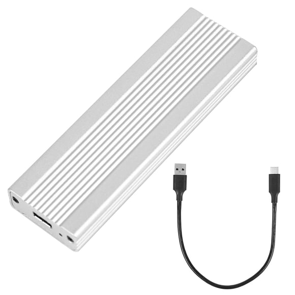 Graflsoa Compact M.2 SATA SSD Enclosure with USB 3.1 Type-C, Aluminum Alloy Shell, Supports 2230/2242/2260/2280 SSDs, Black/Silver Options