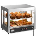 thumbnail image 1 of VEVOR Commercial Food Warmer Display, 2 Tiers, 800W Pizza Warmer with 3D Heating 3-Color Lighting Bottom Fan, Countertop Pastry Warmer with Temp Knob & Display 0.6L Water Tray, 1 of 9