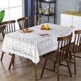 thumbnail image 1 of Amzcrzy Polyester Tables Cover Table Cloths with Fringe Decorative Cover Sofa Cover for Tables 55X55 Inch Washable Table Cover Sqaure Table Cloth for Wedding Party Machines Washable, 1 of 6