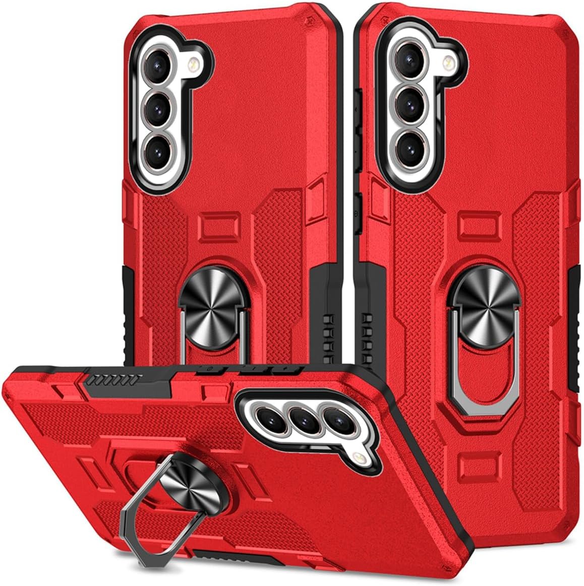 HCTian Case for Galaxy A16 5G Case, Samsung A16 Case, Heavy Duty Kickstand Holder Built-in Magnetic Car Mount Shockproof Camera Protective Phone Cover for Samsung Galaxy A16