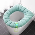 thumbnail image 1 of Solid-Colour Toilet Seat Cushion, Comfortable and Warm Cover with Stretchable Design, Hygienic Protector for Standard Round or Elongated Toilets, Easy to Clean, 1 of 1
