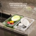 thumbnail image 2 of Wweixi 1/2/3 Convenient Drain Rack With Easy Access Handles For Various Uses Vegetable Wash Basin Plastic Basket hyaline white 1 Pc, 2 of 6