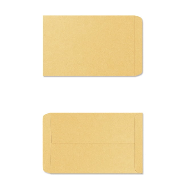 Phenofice 200Pcs Document Envelope Yellow Kraft Envelopes for Friends Weddings