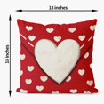 thumbnail image 3 of Housses de Coussin de la Saint-Valentin 18x18, Ensemble de 2, Coussins Décoratifs Blancs avec Cœurs d'Amour Rouges, Taie d'Oreiller Carrée pour la Saint-Valentin et Anniversaire, Style Ferme, Décoration de Fête, Housse de Coussin d'Extérieur pour Canapé, 3 of 6