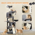 thumbnail image 4 of PawHut 70" Cat Tree, Multi-Level Cat Tower with 2 Condos, Dark Grey, 4 of 10
