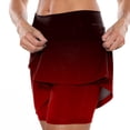 thumbnail image 3 of FNFYFH Liquidation Shorts d'Été pour Femmes Confortables Doux Coupe Ample Unis Shorts en Coton, Rouge, 3 of 6