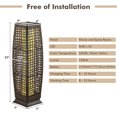 thumbnail image 2 of Gymax 2-Piece Outdoor Solar-Powered Floor Lamps IP65 Waterproof w/ Auto On/Off Light Mix Brown, 2 of 10
