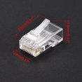 thumbnail image 2 of Unique Bargains CAT6 or CAT5e RJ45 Connector Ethernet Cable Crimp Modular Plug 8P8C Clear 100 Pieces, 2 of 5