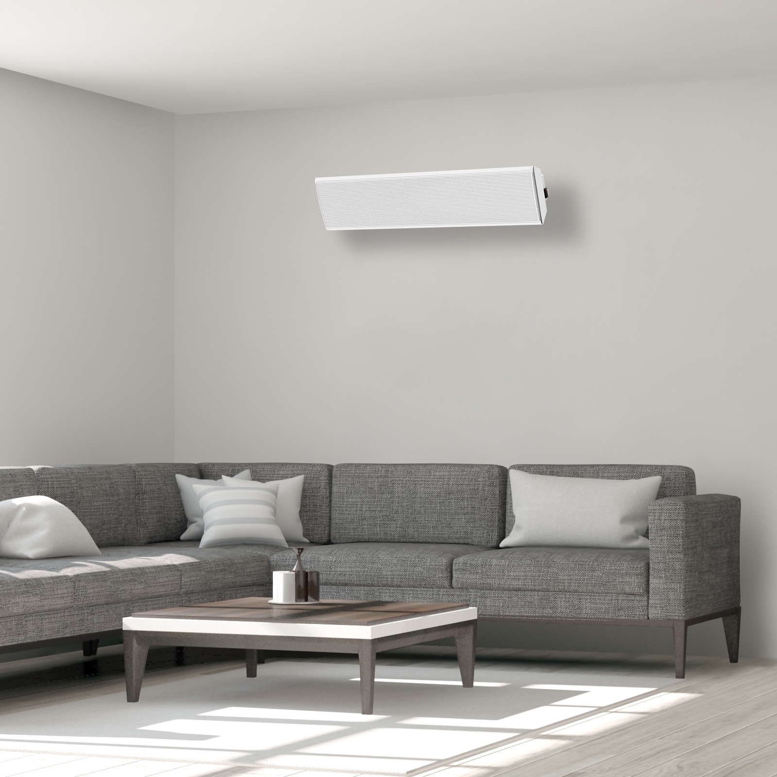 Chauffage infrarouge mural/plafond Wexstar Ultra 1500 W blanc avec interrupteur marche/arrêt