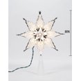 thumbnail image 2 of Holiday Time Clear Christmas Tree Topper, Silver-Trim Star, 8", 2 of 3