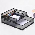 thumbnail image 1 of Paper Tray Organizer, Mesh Double Layer  Paper Storage Tray Metal  for Classroom for Office, 1 of 7