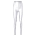 thumbnail image 1 of Choomomo Women's Glossy Stretch Sports Hip Hop Rave Street Modern Dancing Performance Tight Leggings Pants White L, 1 of 8