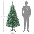 thumbnail image 3 of HOMCOM Arbre de Noël Artificiel de 6 Pieds avec Branches Réalistes Vert, 3 of 10
