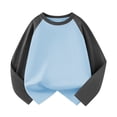 thumbnail image 1 of MIASHUI Chandails de Sport à Manches Longues pour Filles et Garçons, Couche de Base en Coton Extensible, Bleu Pâle, 7-8 Ans, 1 of 3