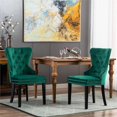 thumbnail image 2 of Costaelm Modern Tufted Velvet Dining Side Chair, Navy Blue (Set of 2), 2 of 8