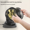 thumbnail image 2 of Plastic Automotive Cooling Fan 10W Portable Removable Cable Power Double Head Adjustable 360 Degree Home Dashboard Fans 12V Car, 2 of 9
