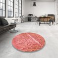 thumbnail image 4 of Ahgly Tapis d'Intérieur Lavable en Machine Carré Transitionnel Rouge Camion de Pompiers, 8 Pieds Carré, 4 of 7