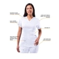 thumbnail image 3 of Adar Uniforms Women's Scrub Set - Enhanced V-Neck Top/Multi Pocket Pants, 3 of 7
