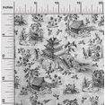 thumbnail image 2 of oneOone Cotton Poplin Black Fabric Asian Japanese Pattern Sewing Material Print Fabric By The Yard 56 Inch Wide, 2 of 4