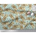 thumbnail image 2 of Soimoi Georgette Viscose Fabric Dollar Currency Note & Leaves Fabric Prints by Yard 42 Inch Wide, 2 of 3