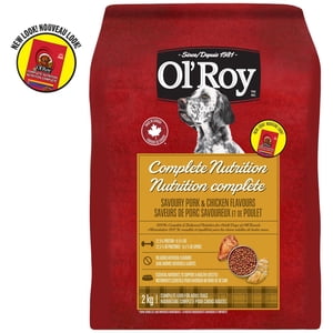 Ol'Roy Complete Nutrition Savoury Pork & Chicken Flavours Dry Dog Food 2kg