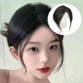 thumbnail image 1 of RKSTN Wigs Human Hair Women's Wig Top Patch With Eight Point Bangs In The Middle Glueless Wigs, 1 of 2