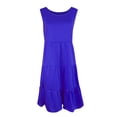 thumbnail image 2 of B91xZ Robes Décontractées pour Femmes 2024 Robes Décontractées Sans Manches Robe Mini Sans Manches Col en V à Nouer devant Robes d'Été Fluides, Bleu XXXXXL, 2 of 4
