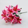 thumbnail image 3 of mmirethe Low Maintenance Artificial Lilium Flower Realistic Appearance And Long-lasting deep pink 1Set, 3 of 6