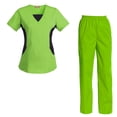 thumbnail image 1 of Women's Scrubs Set Scrub Top and Pants Scrubs Set, 1 of 3